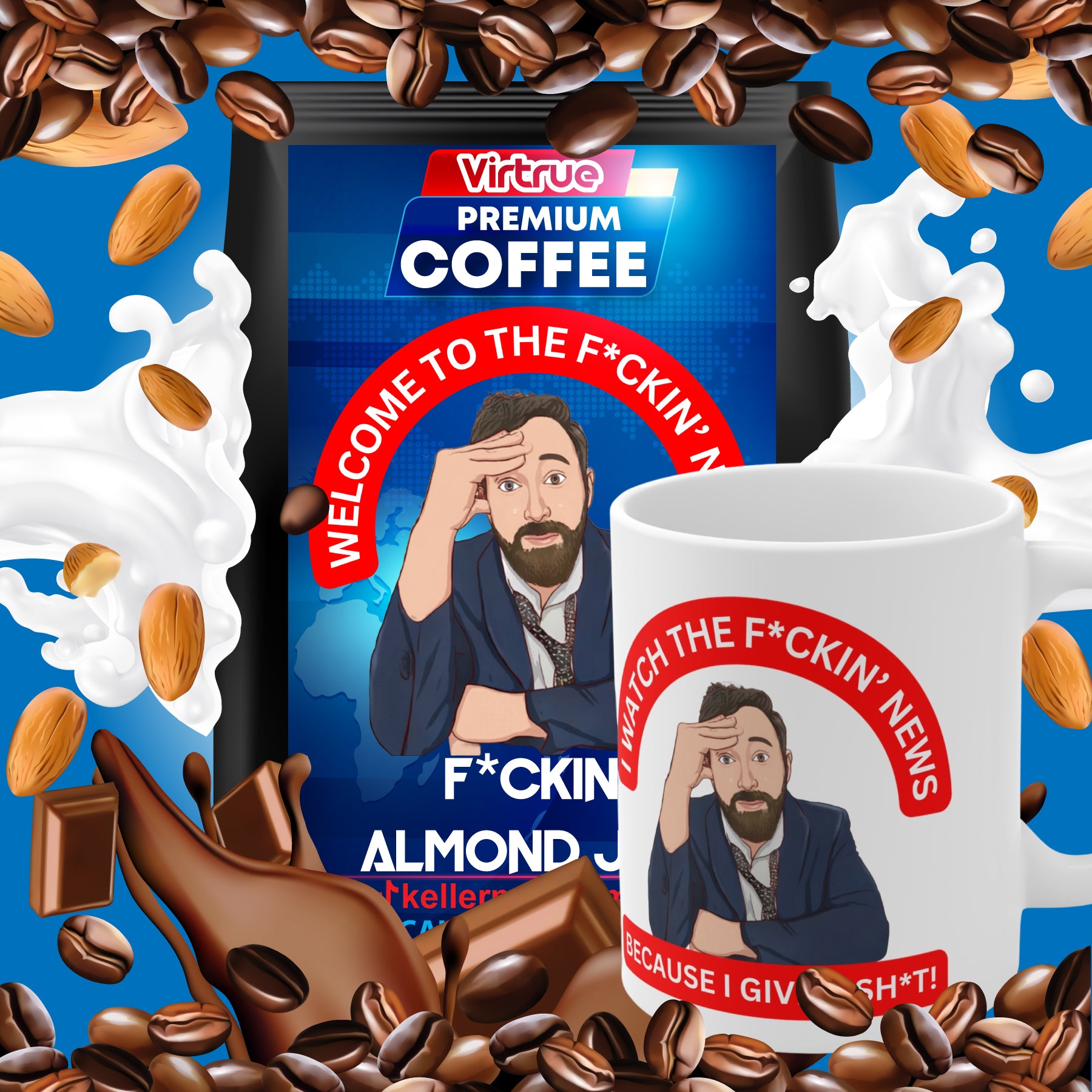 Kellerman Flavored Coffee & Mug Bundle - Inspired by The F*ckin' News