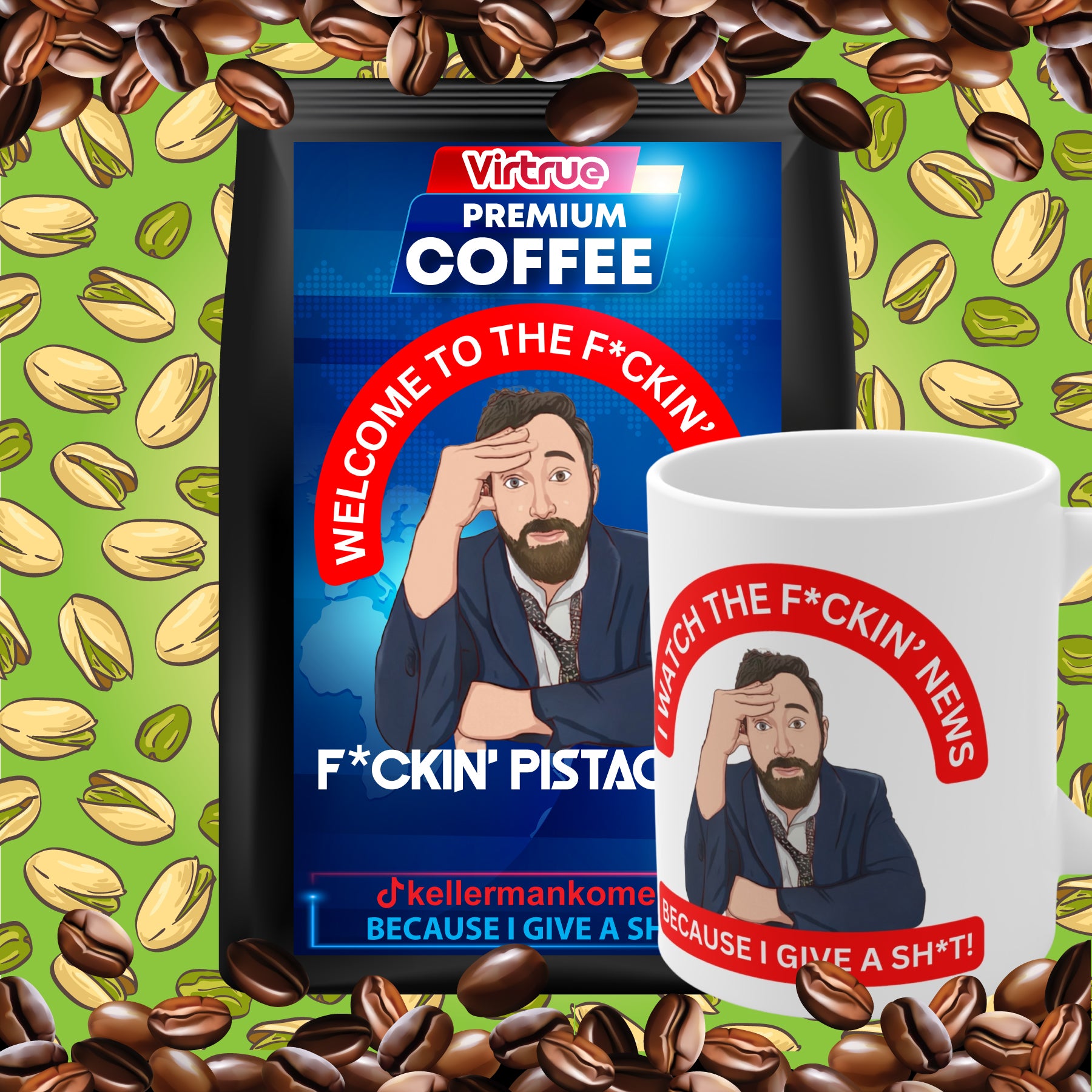 Kellerman Flavored Coffee & Mug Bundle - Inspired by The F*ckin' News