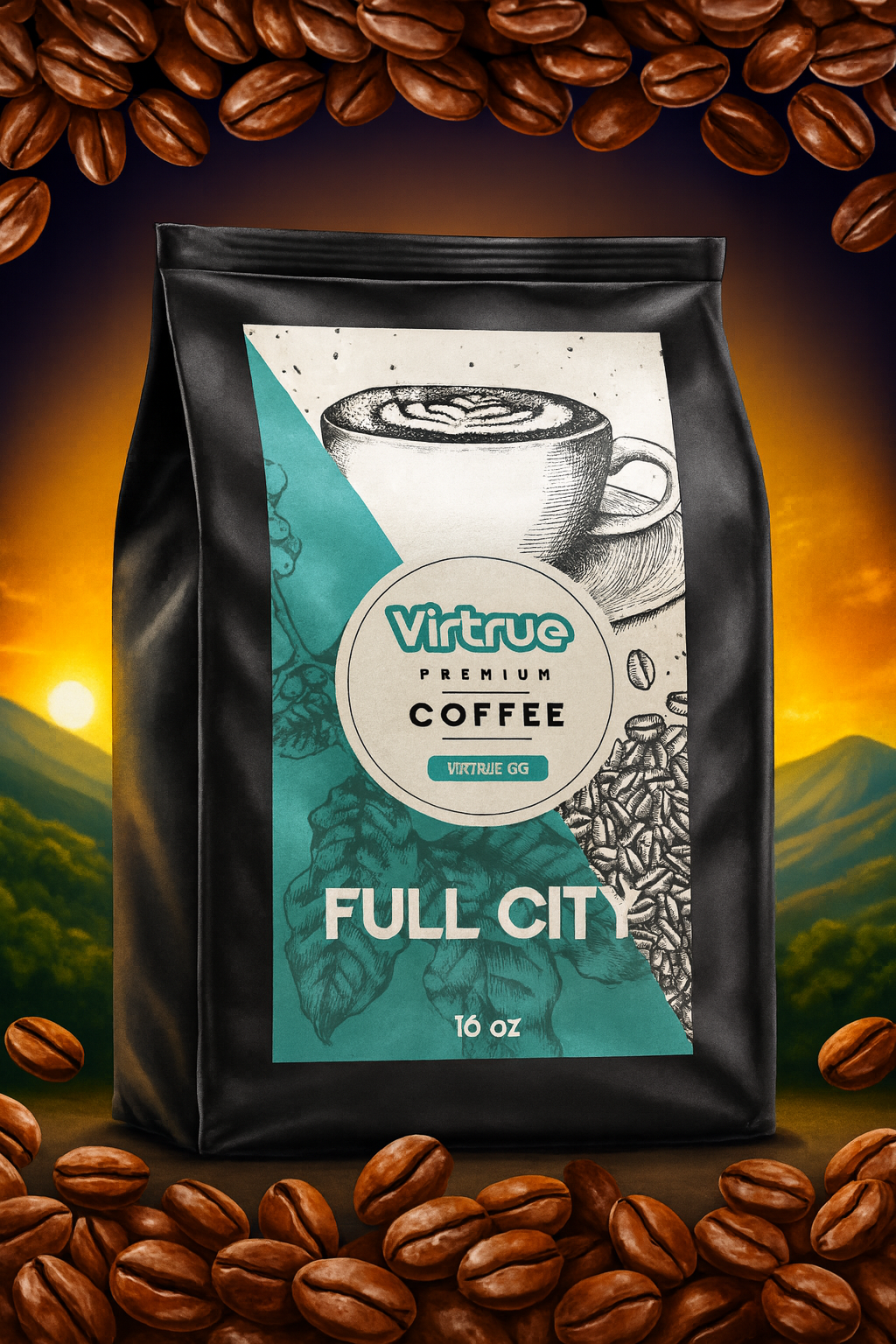 Virtrue Full City Organic Coffee Bag