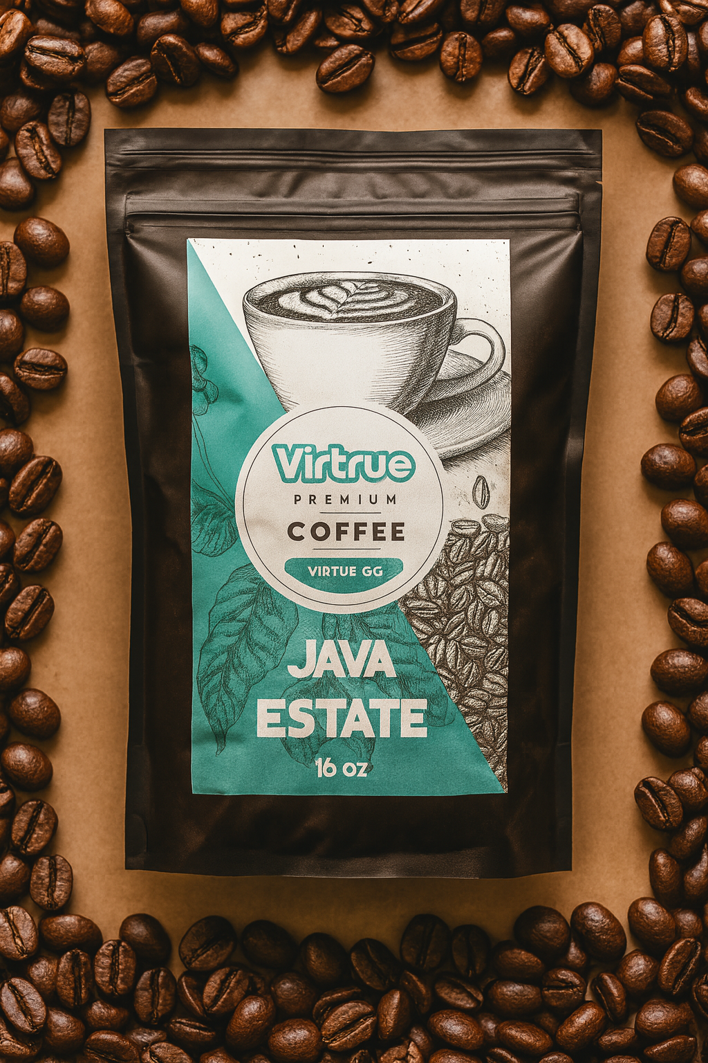 Virtrue Java Estate Coffee Light Roast Coffee Bag