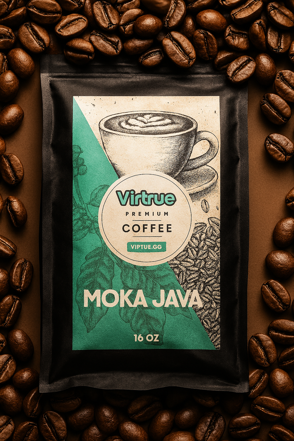 Virtrue Moka Java Coffee Light Roast Coffee Bag