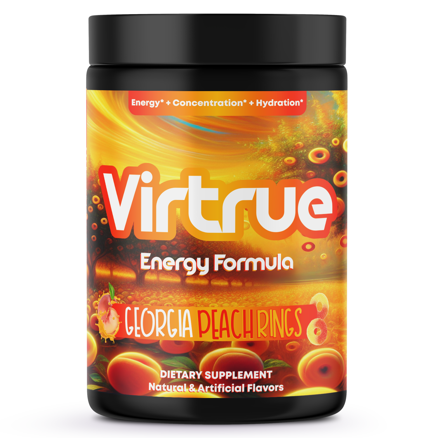 Virtrue Georgia Peach Rings Supplement tub