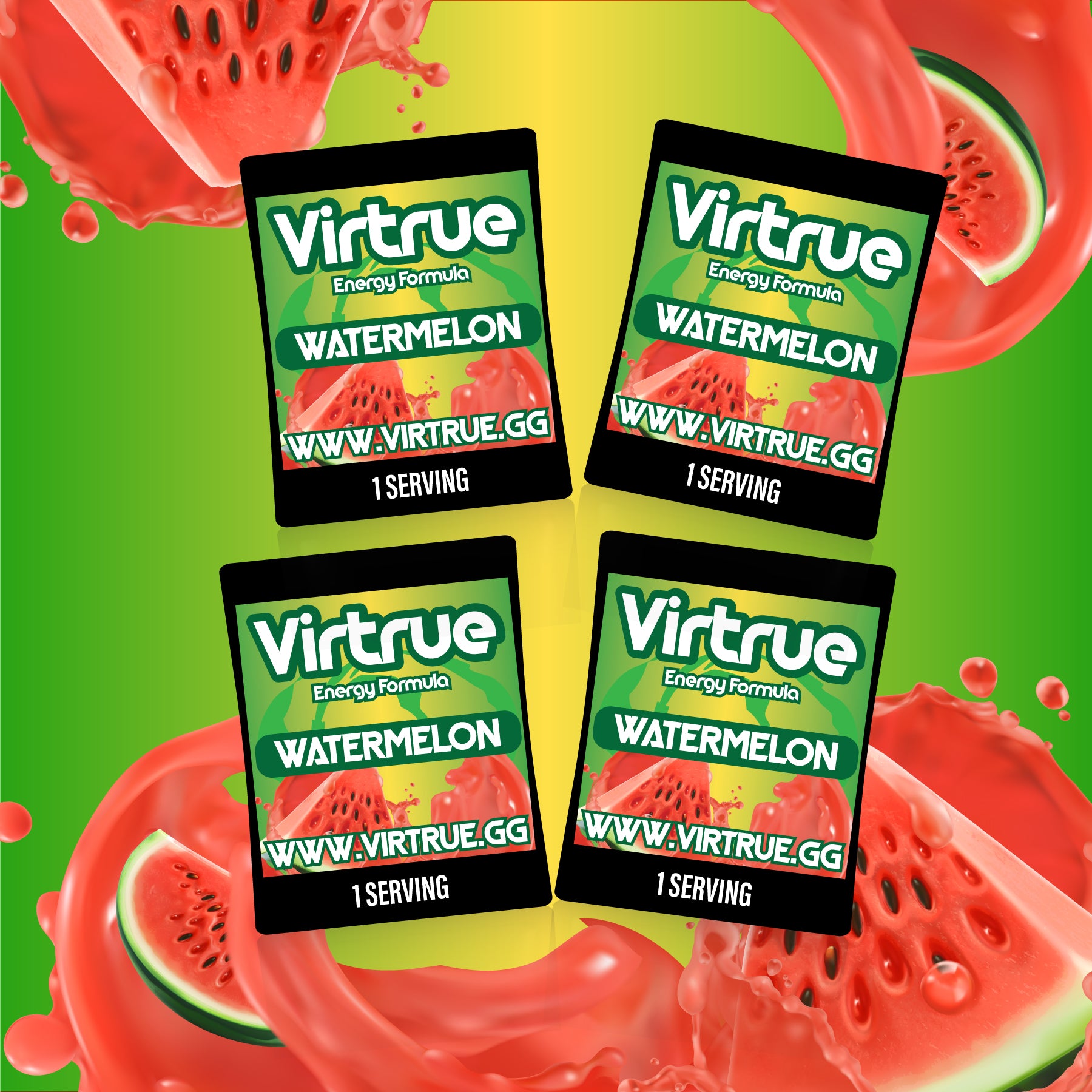 Virtrue Watermelon energy supplement travel packs.