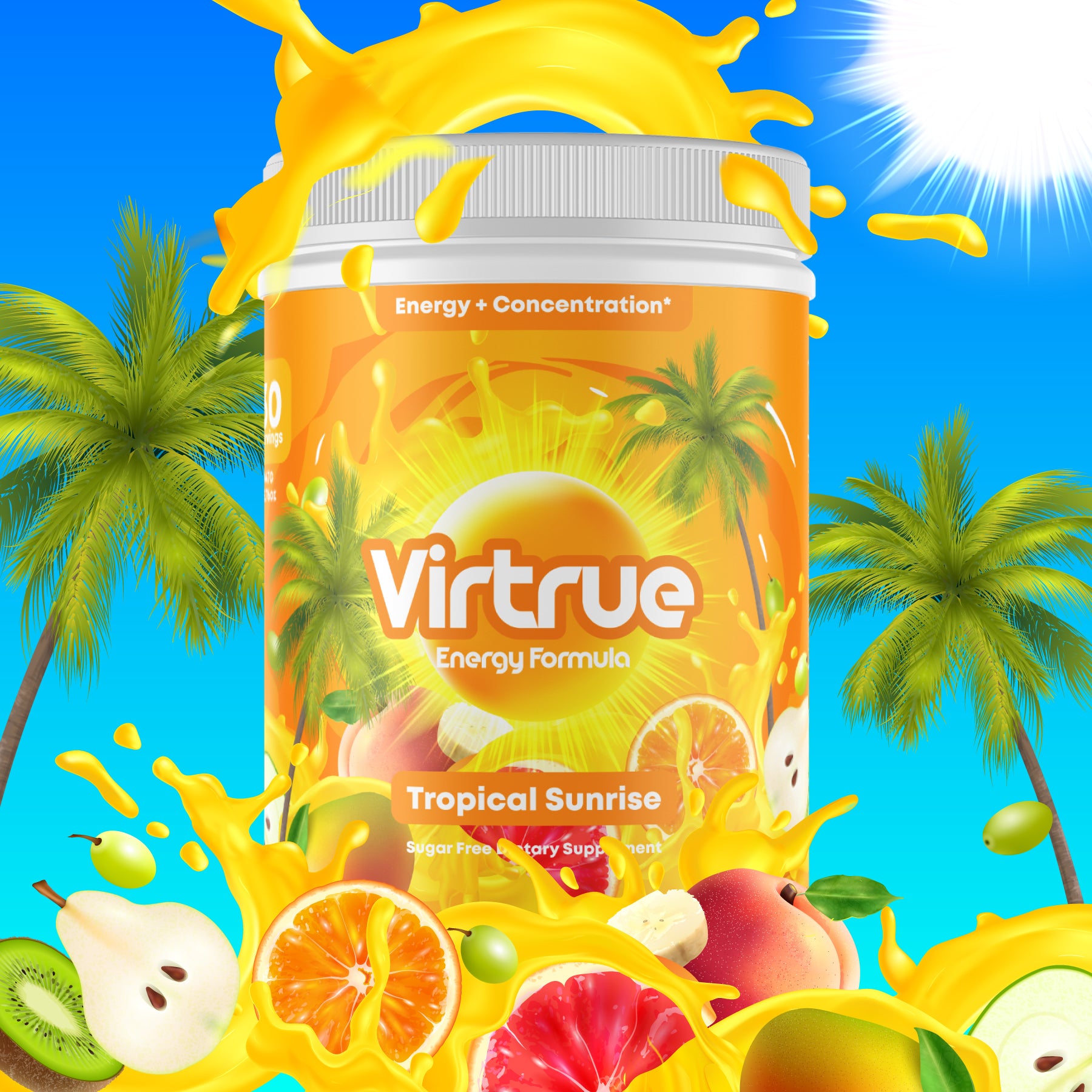 Virtrue Tropical Sunrise Pre Workout Tub