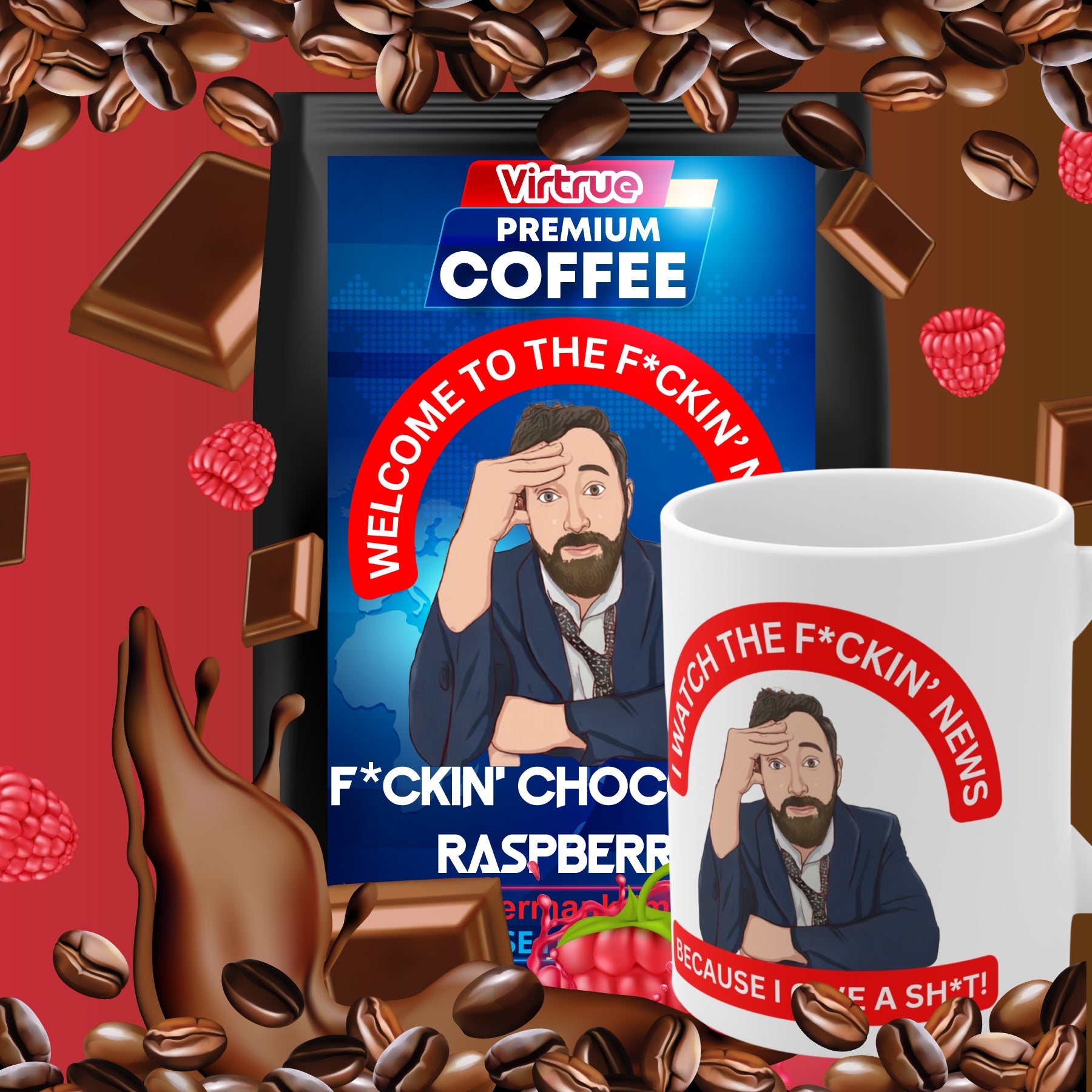 Kellerman Flavored Coffee & Mug Bundle - Inspired by The F*ckin' News