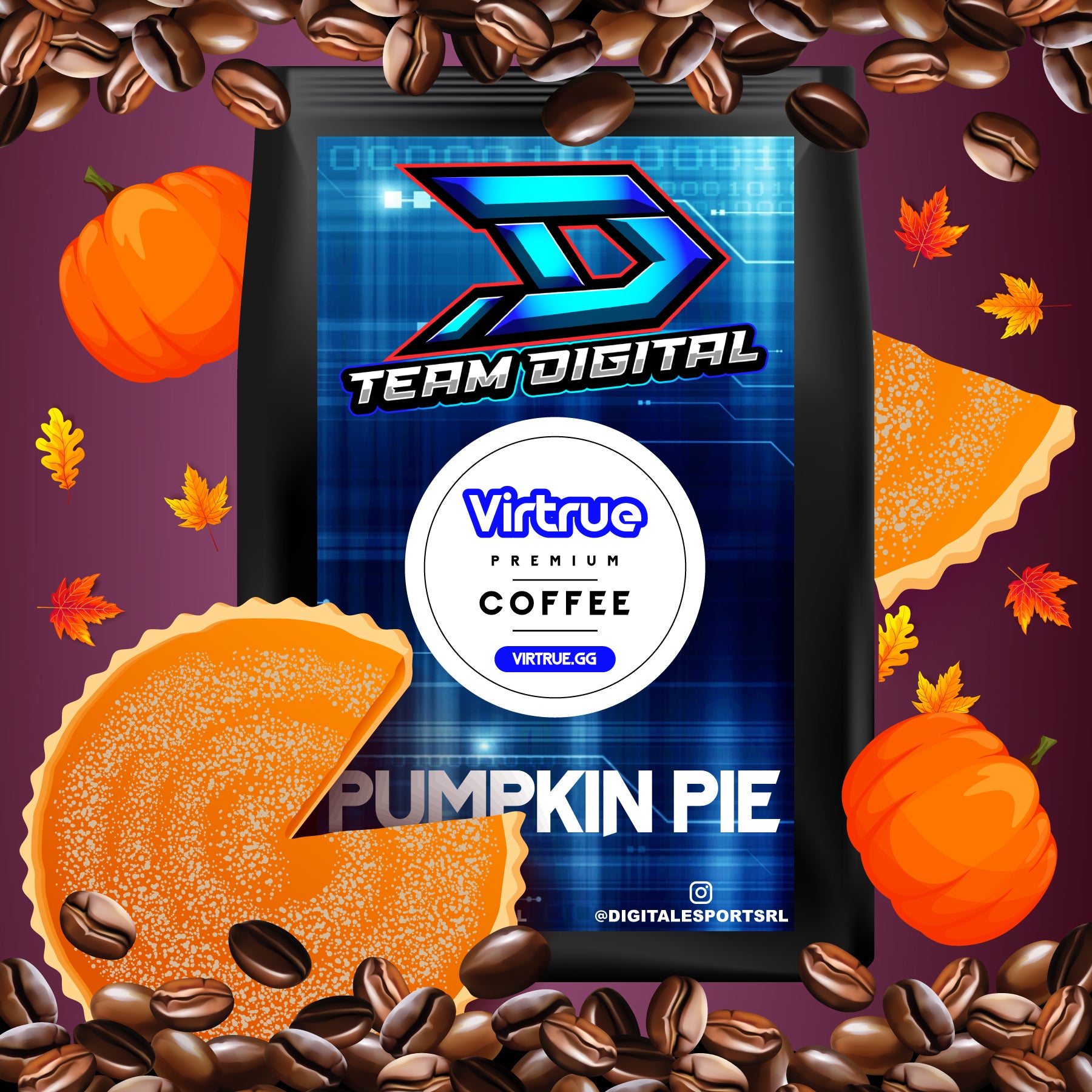 Team Digital Flavored Coffee 16oz