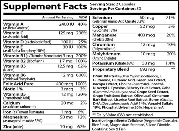Virtrue nootropic supplement facts