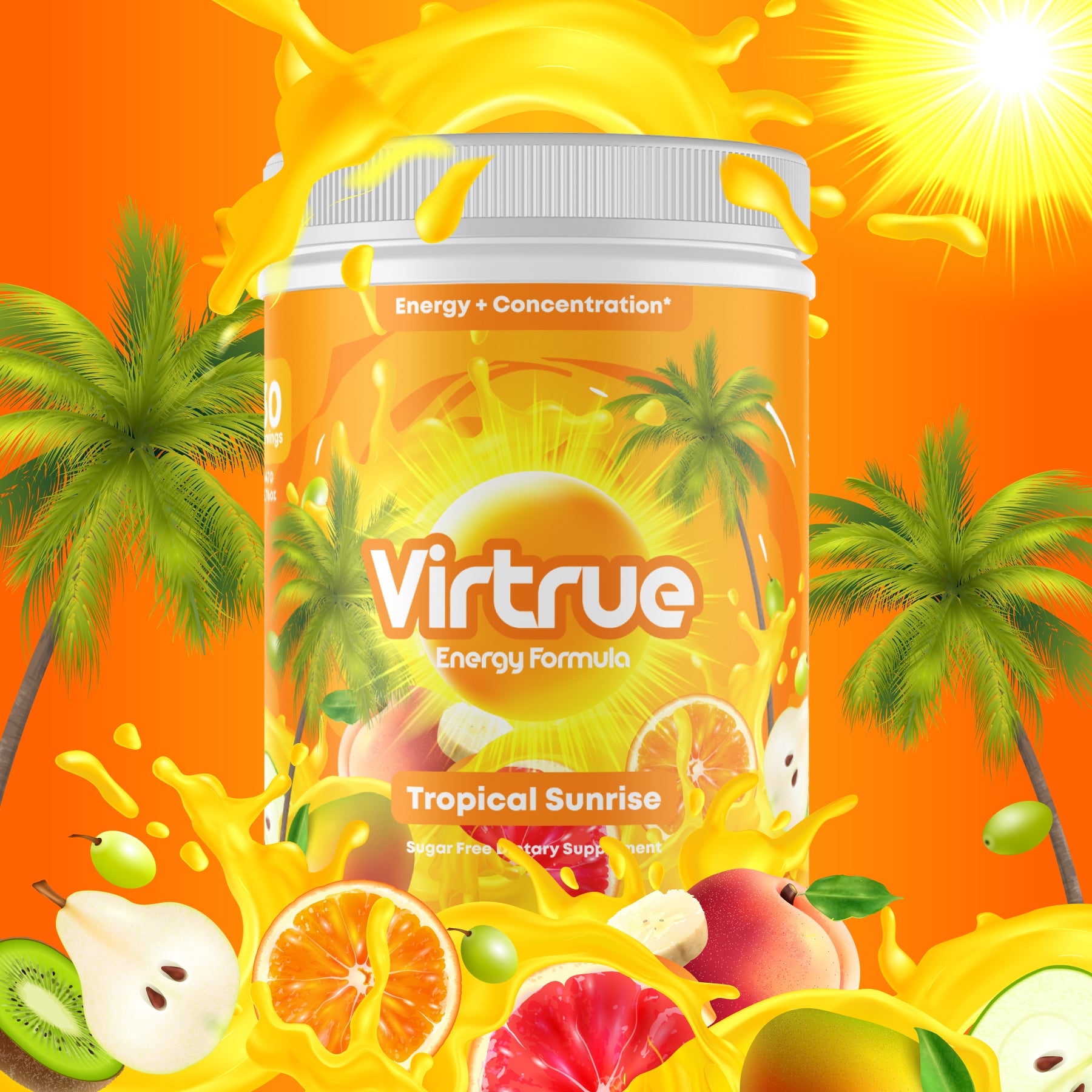 Virtrue Tropical Sunrise Pre Workout Tub