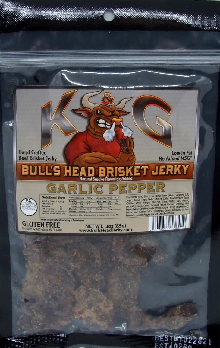 Garlic Pepper Brisket Beef Jerky 3oz