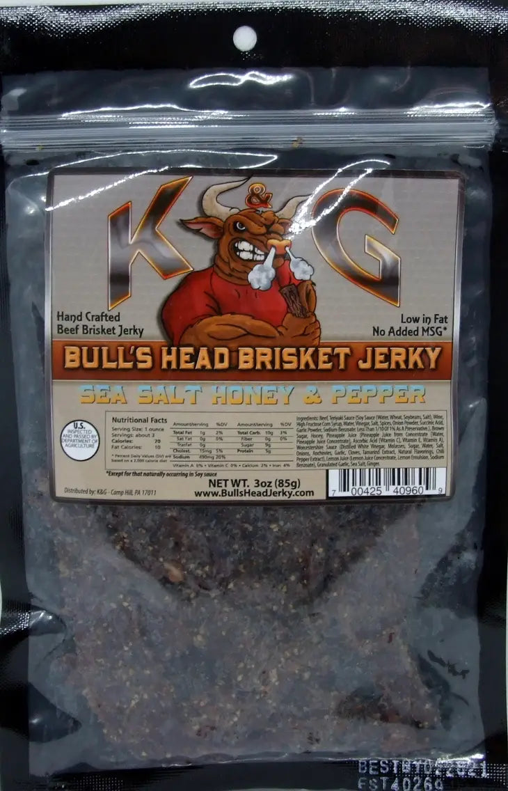 Sea Salt & Honey Pepper Brisket Beef Jerky 3oz