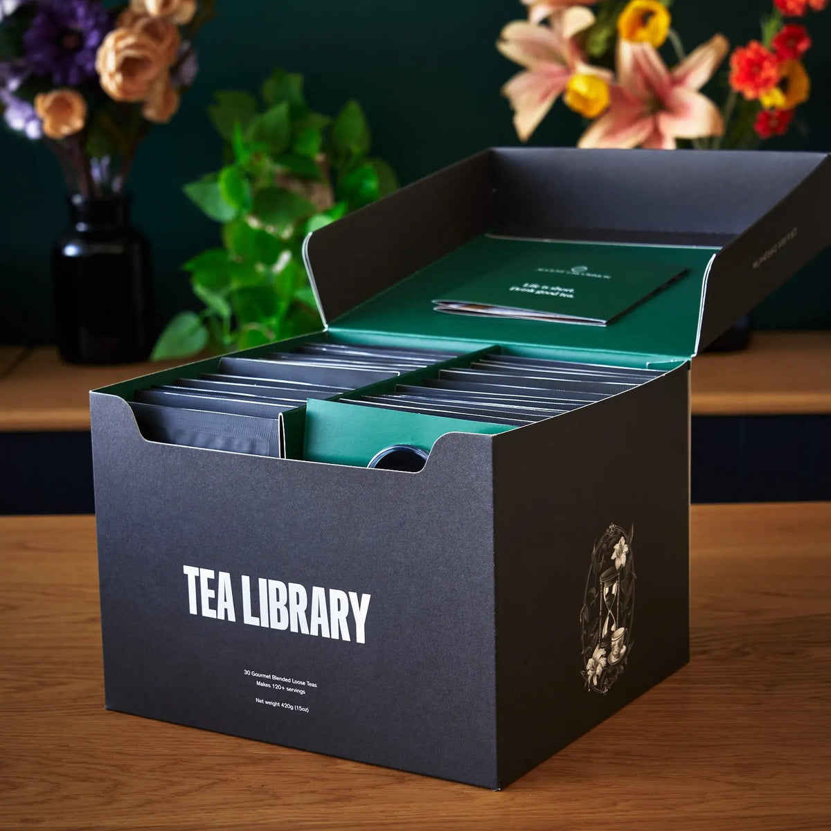 August Tea Library – Deluxe 30-Flavor Loose Leaf Tea Sampler