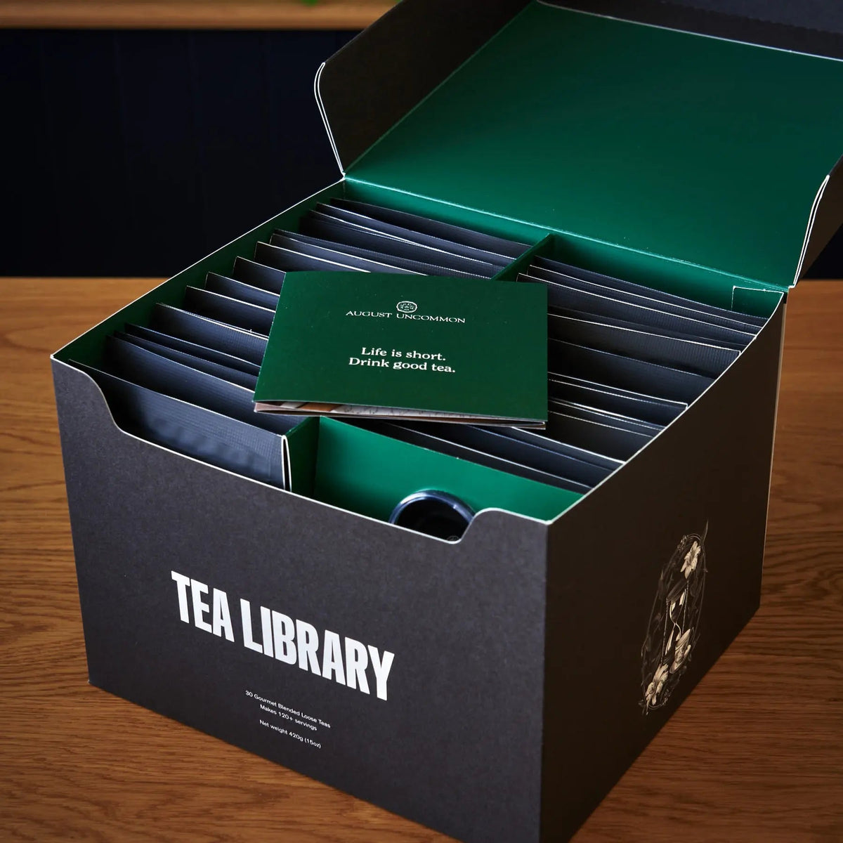 August Tea Library – Deluxe 30-Flavor Loose Leaf Tea Sampler