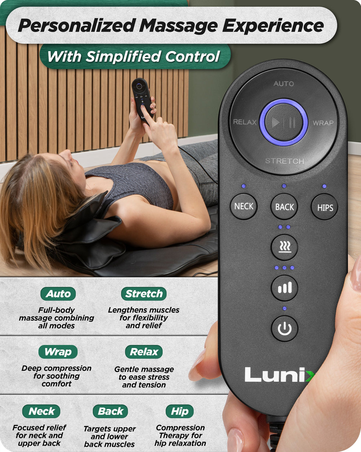 Lunix LX27 air compression stretching and massage mat