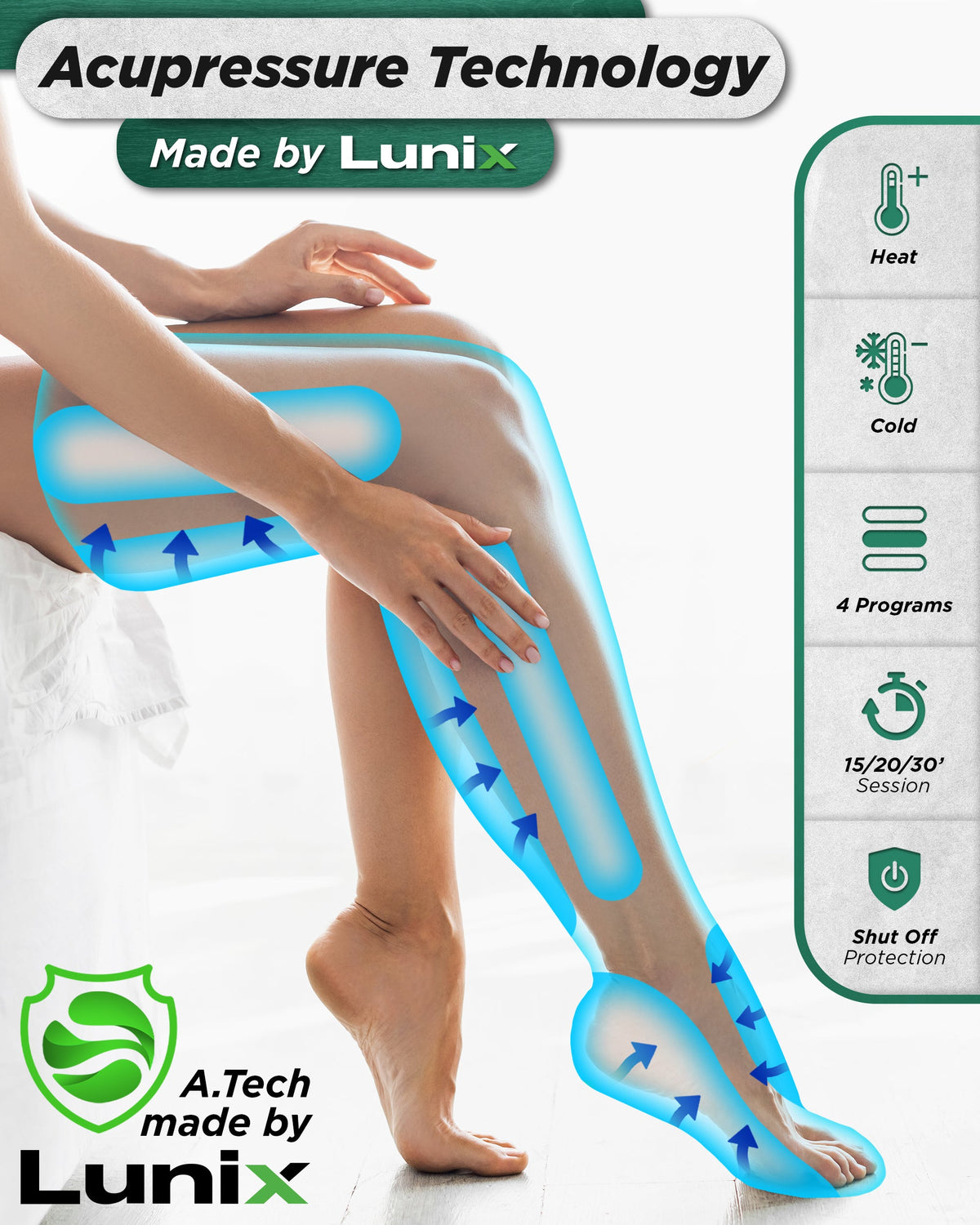 Lunix LX10 compression leg wraps for feet calves and thighs
