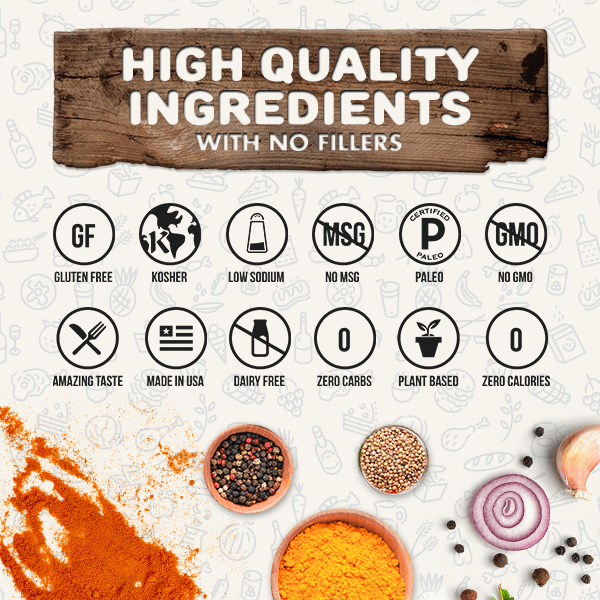 FlavorGod Garlic Lovers Seasoning quality ingredients flyer sold by Virtrue