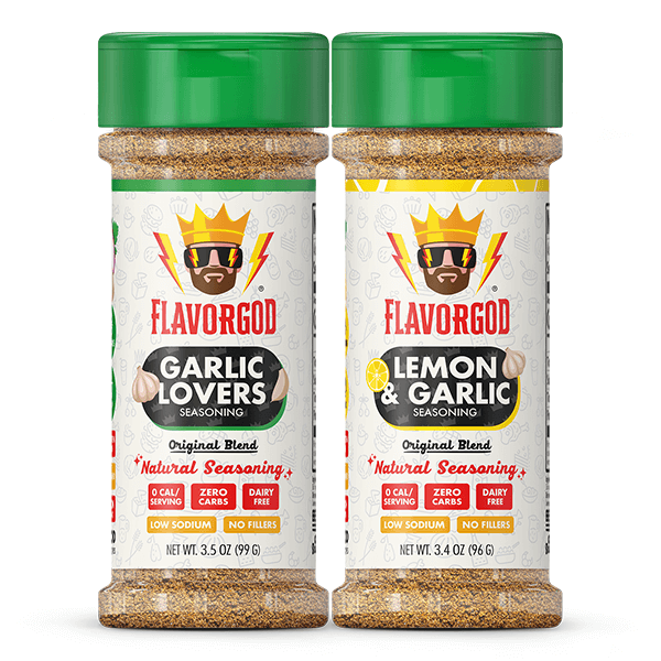 FlavorGod Super Garlic Bros Garlic Lovers and Lemon Garlic seasoning duo