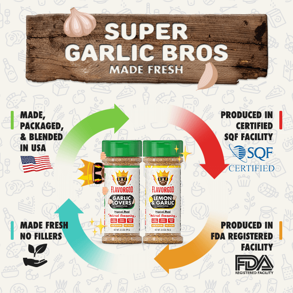 FlavorGod Super Garlic Bros Garlic Lovers and Lemon Garlic two pack