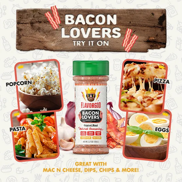 FlavorGod Bacon Lovers seasoning try it on flyer sold by Virtrue