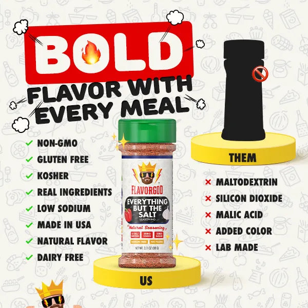 FlavorGod Everything But The Salt Seasoning BOLD flyer sold by Virtrue