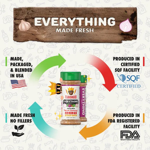 FlavorGod Everything Seasoning made fresh flyer sold by Virtrue