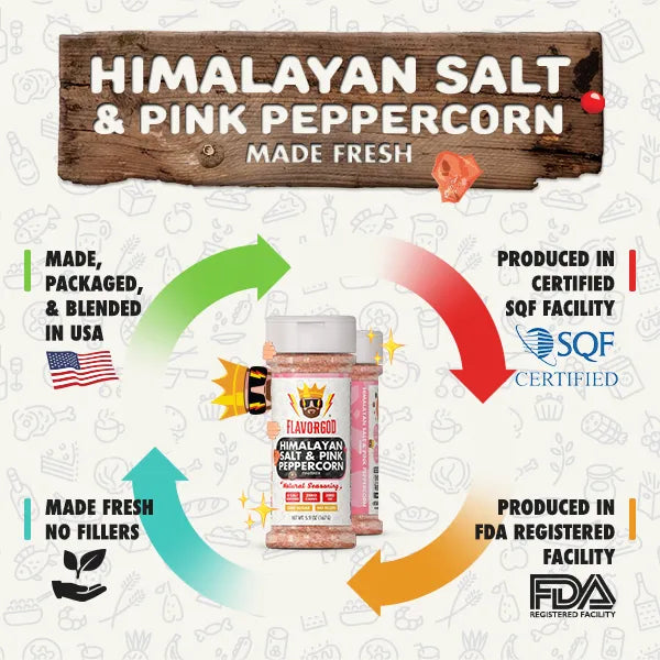 FlavorGod Himalayan Salt & Pink Peppercorn Finisher made fresh sold by Virtrue