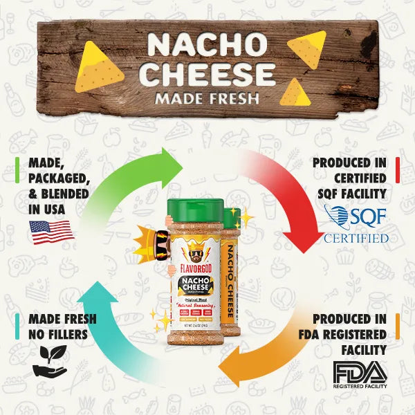 FlavorGod Nacho Cheese seasoning made in usa sold by Virtrue