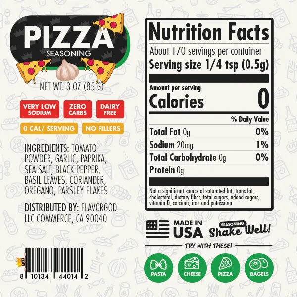 FlavorGod Pizza seasoning ingredients