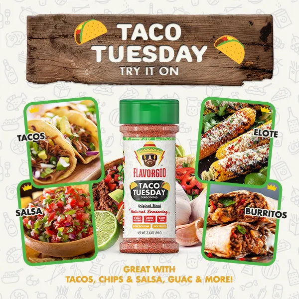 FlavorGod Tace Tuesday Seasoning try it on flyer sold by Virtrue
