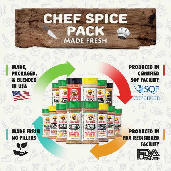 FlavorGod Chef Spice Pack variety assortment product information