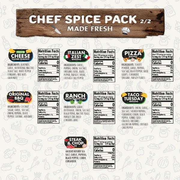 FlavorGod Chef Spice Pack seasoning nutrition facts