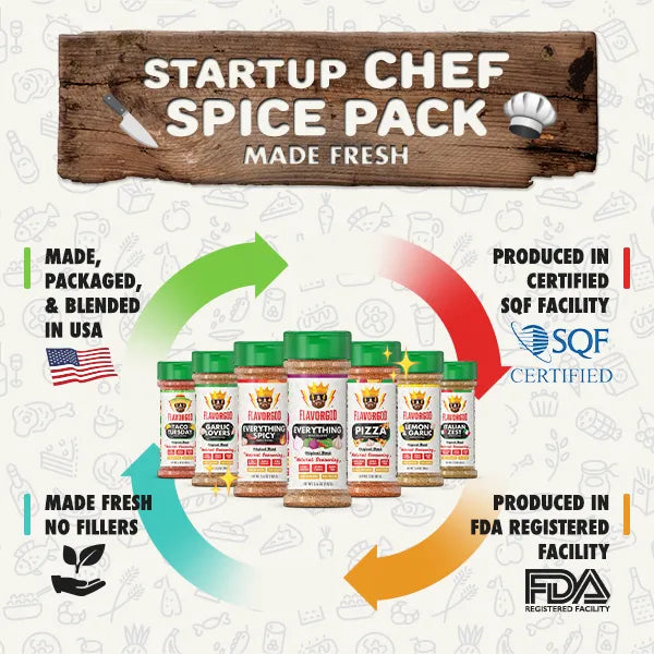 FlavorGod Startup Chef Spice Pack variety assortment product information