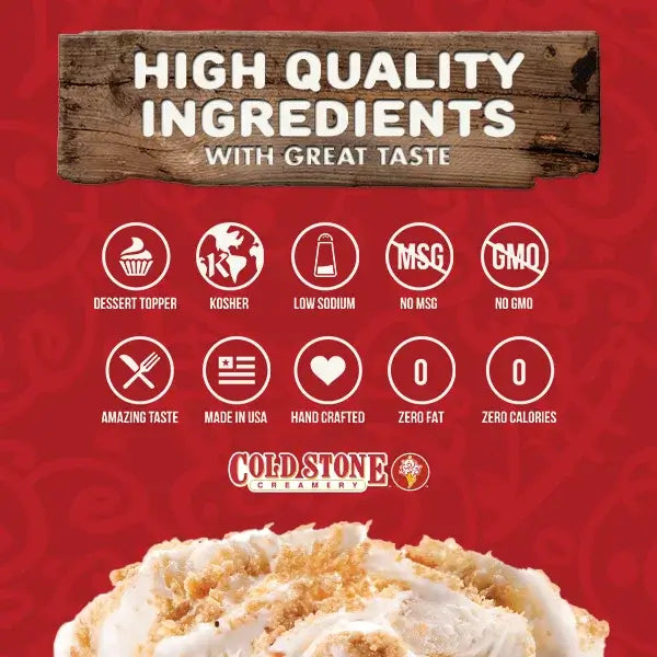 FlavorGod Cold Stone dessert toppers high quality ingredients information
