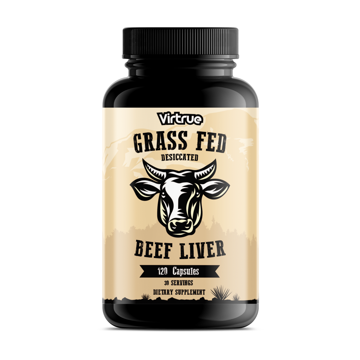 Grass Fed Desiccated Beef Liver Capsules