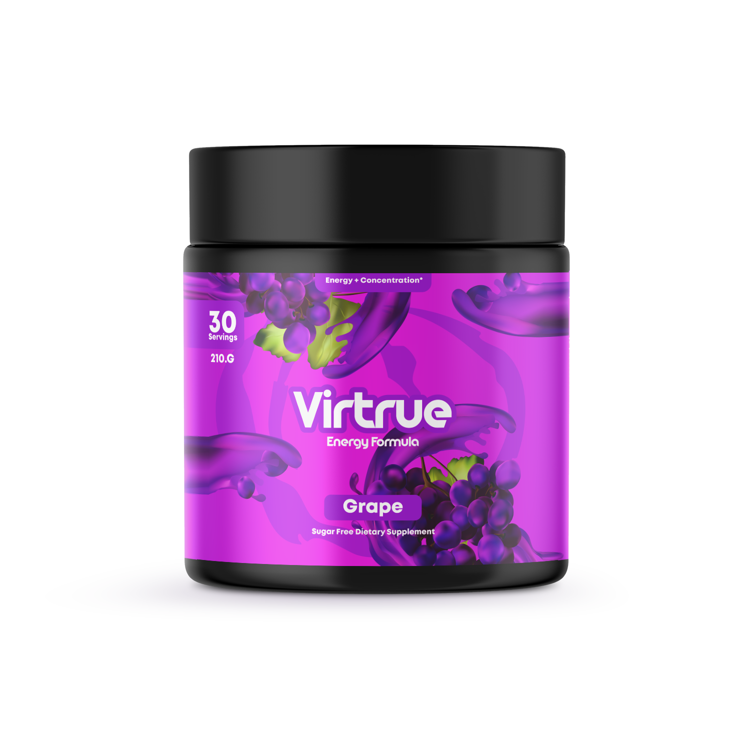 Grape Pre-Workout Energy Powder + Focus Boost & Hydration | Sugar Free