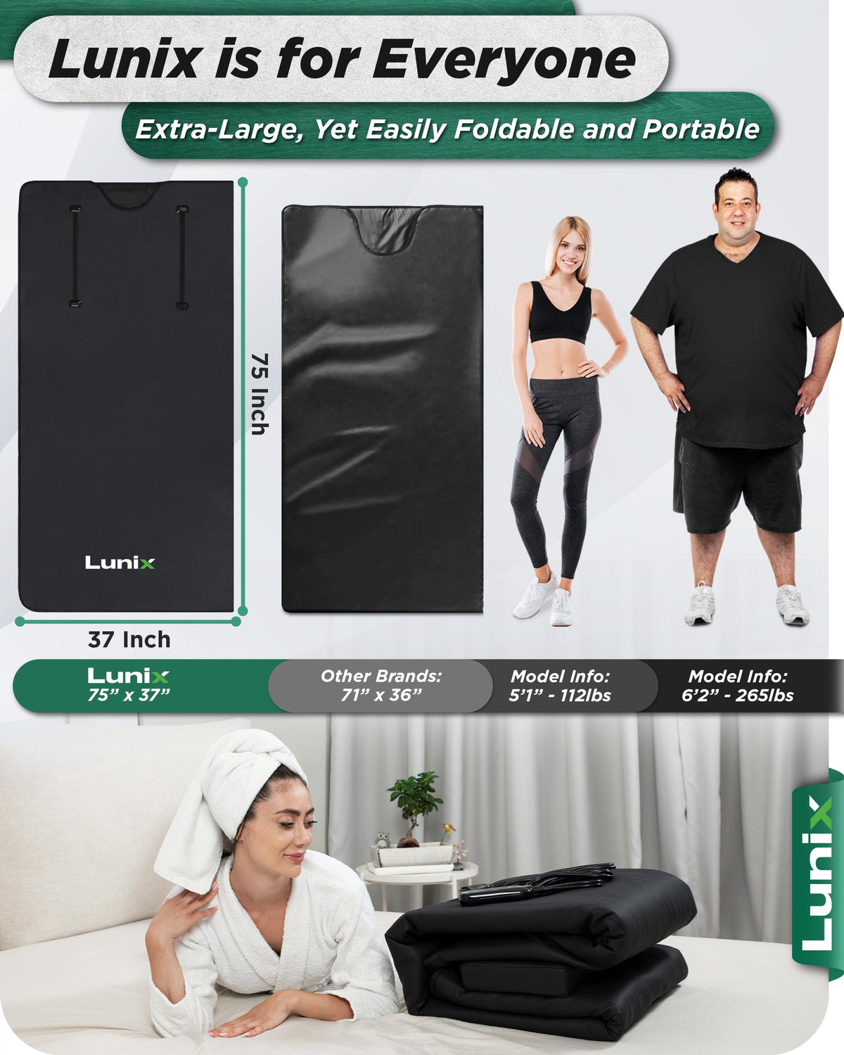 Lunix LX17 sauna blanket for at-home relaxation