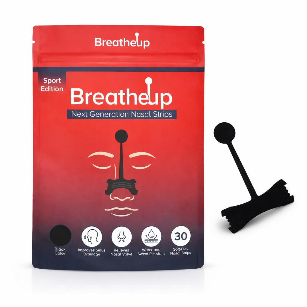 BreatheUp Black Sport Edition Nasal Strips 30 count