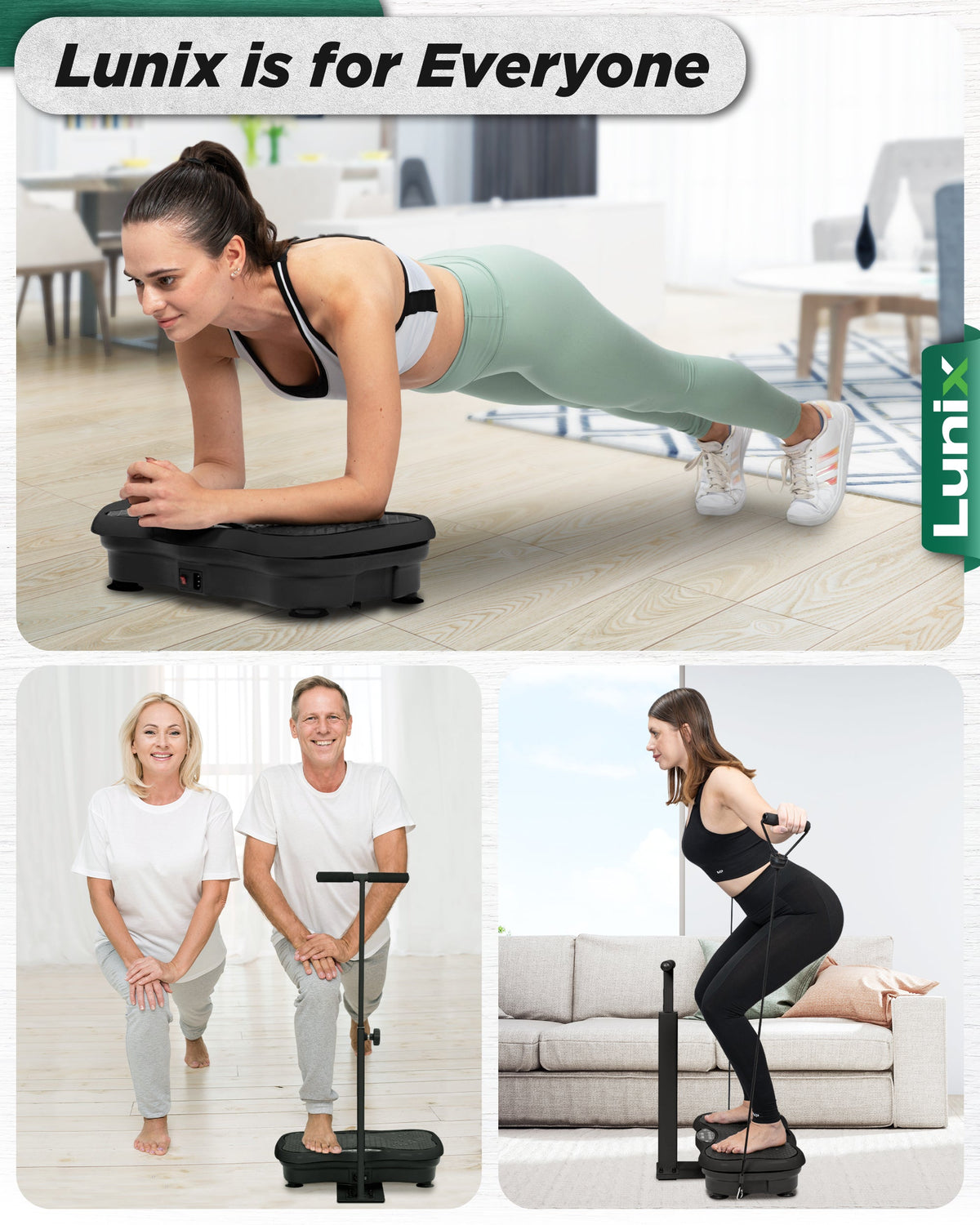 Lunix LX18 vibration plate for at-home exercise