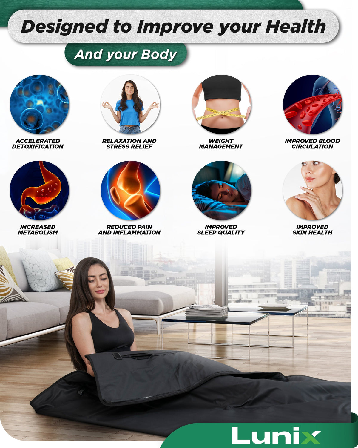 Lunix LX17 infrared sauna blanket wellness routine