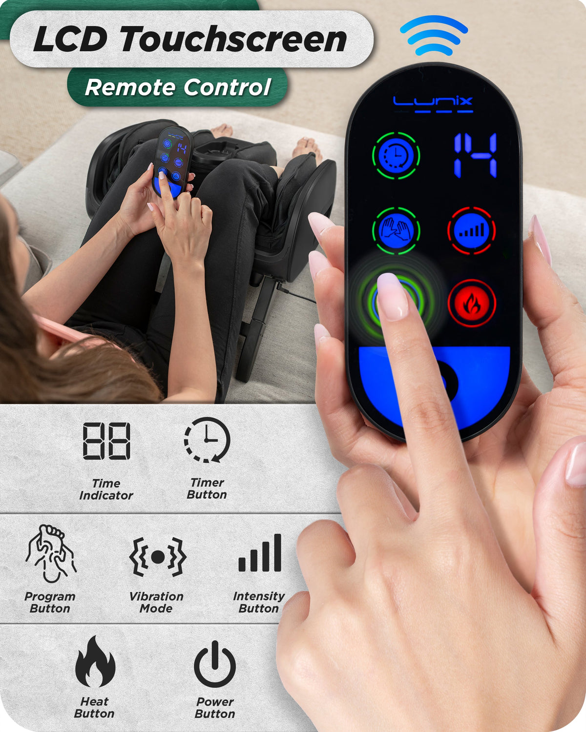 Lunix LX21 LCD touchscreen and wireless remote controls