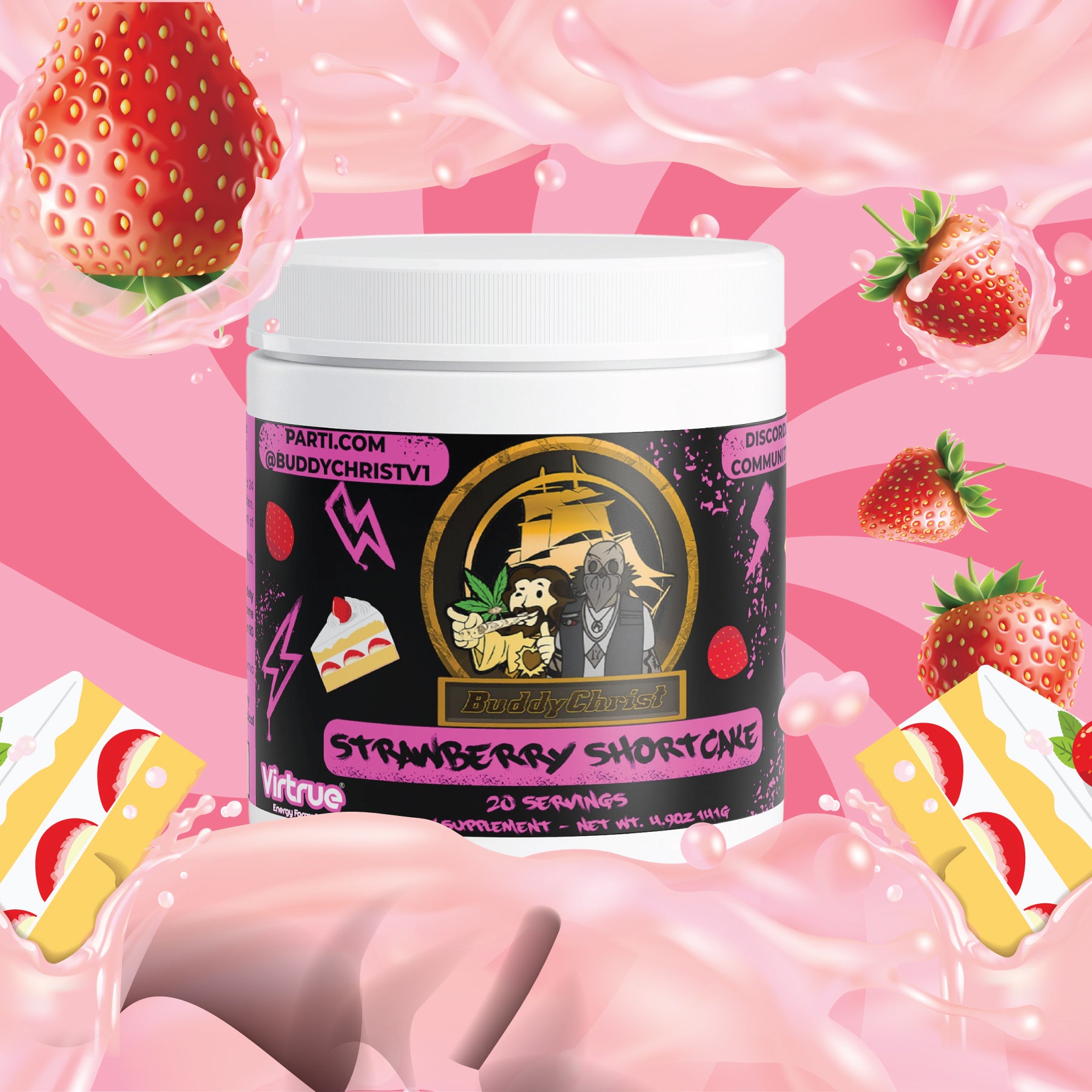 BuddyChrist Energy Powder - Strawberry Shortcake
