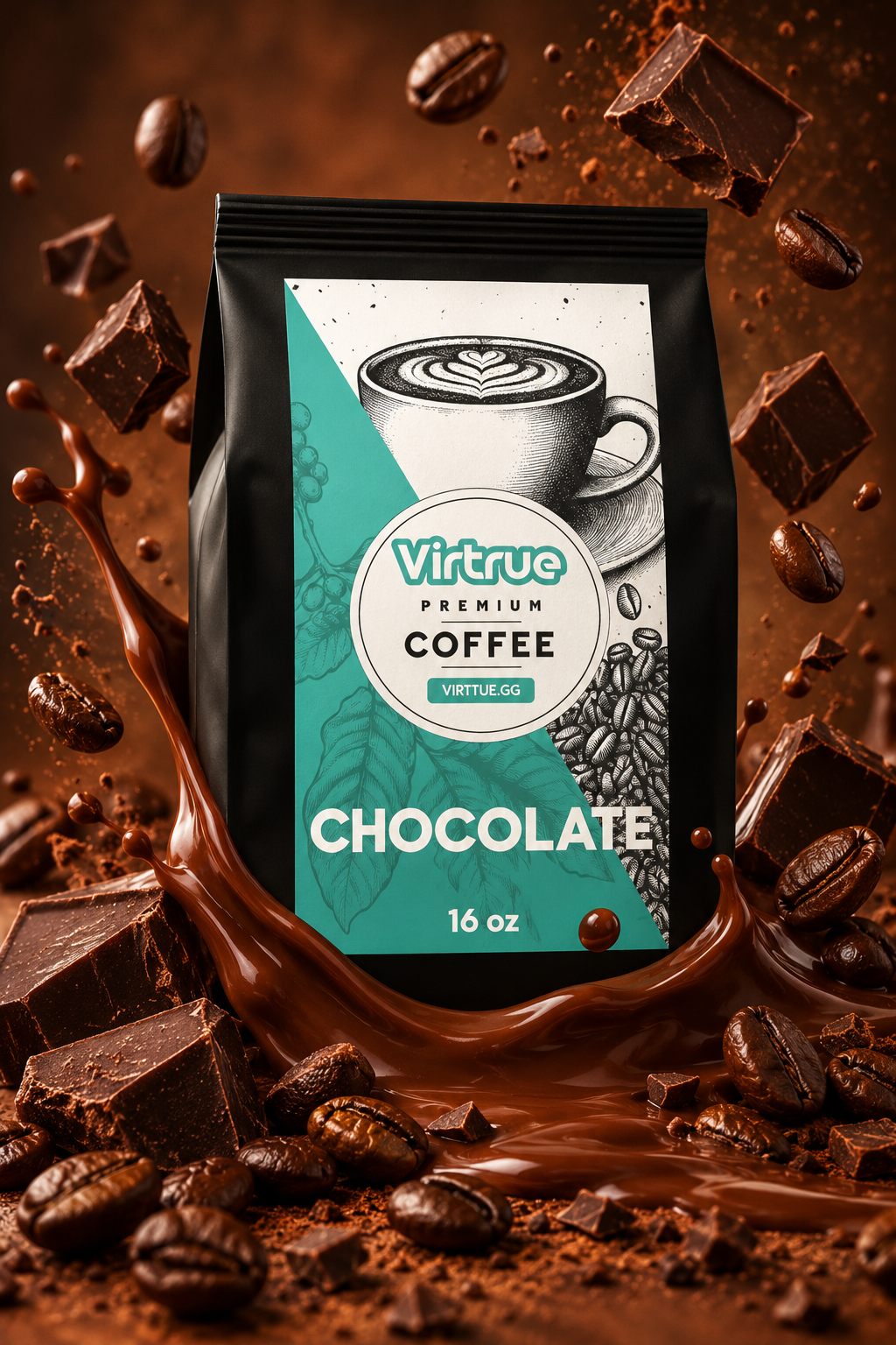 Virtrue Chocolate coffee bag