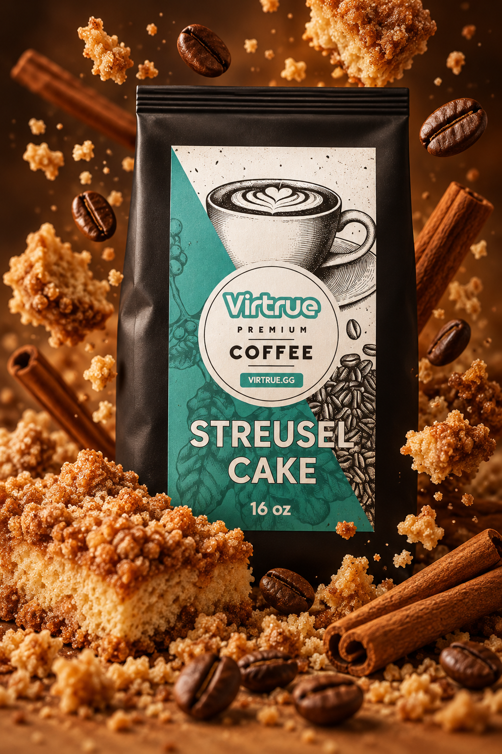 Virtrue Streusel Cake coffee bag