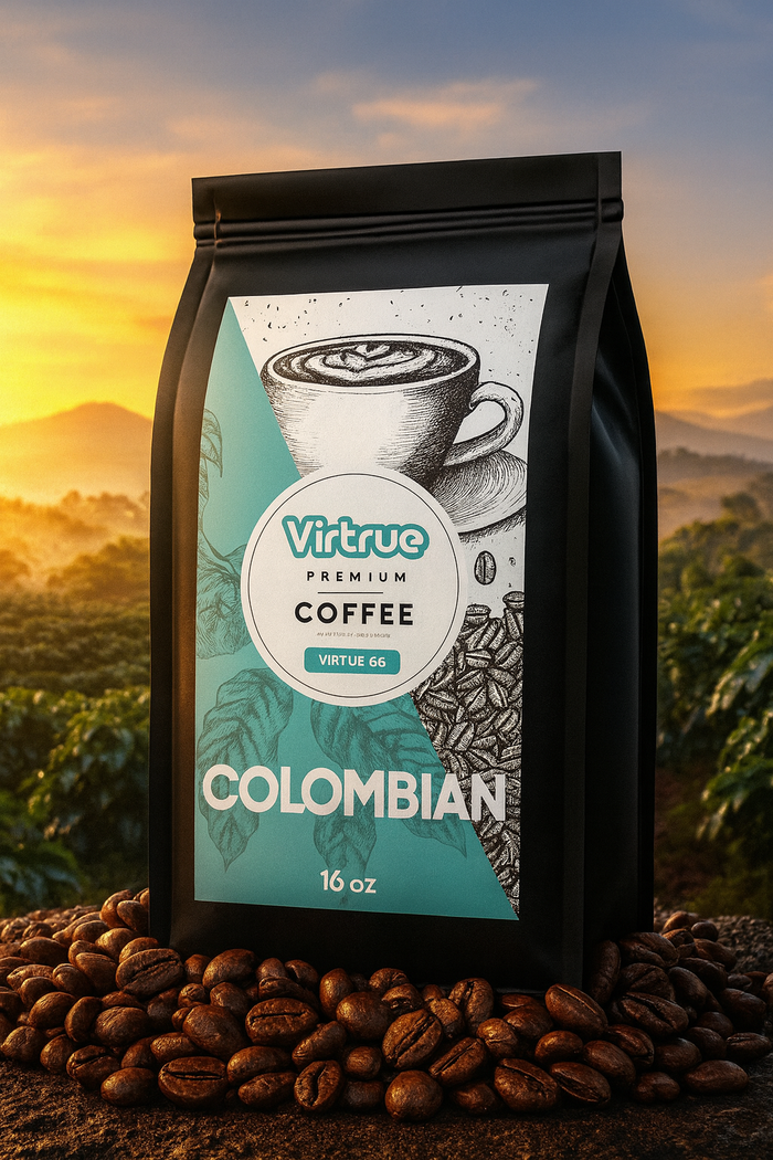 Virtrue Colombian Decaf Coffee Bag