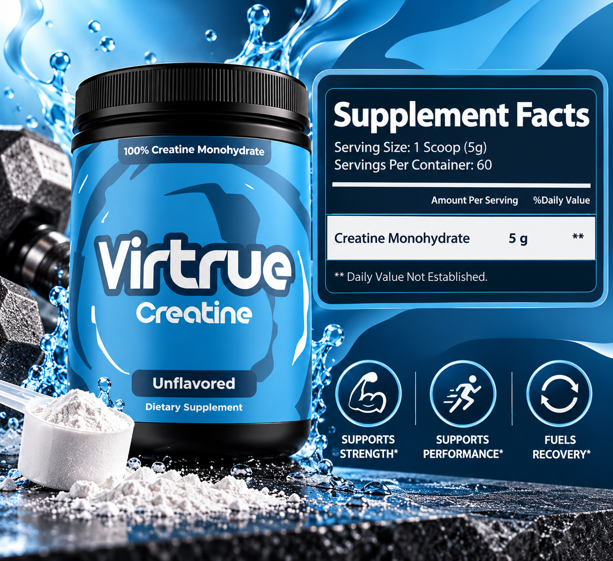 Virtrue Creatine Supplement Facts