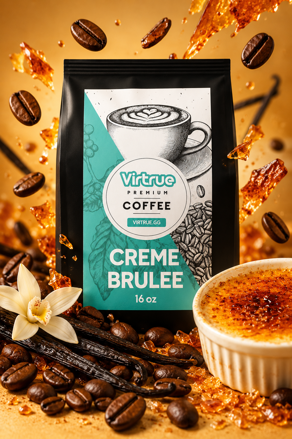 Virtrue creme brulee coffee bag