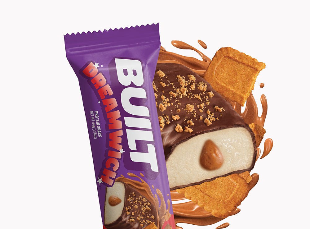 BUILT Dreamwich Cookie Butter Protein Bar with Creamy Filling