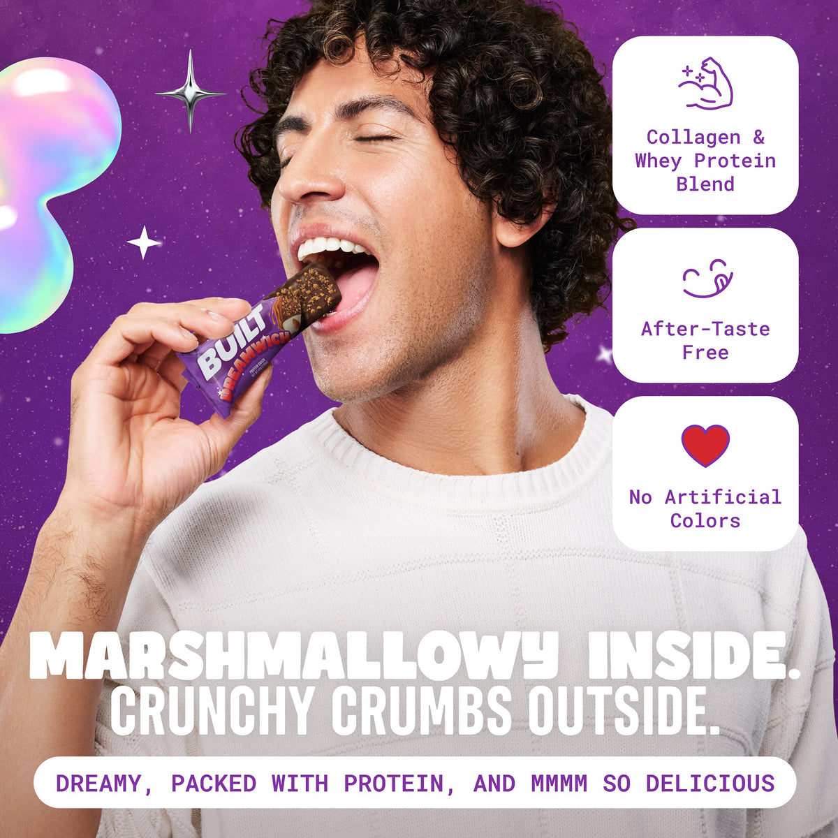 BUILT Dreamwich Cookie Butter 12 Count Protein Bar Box