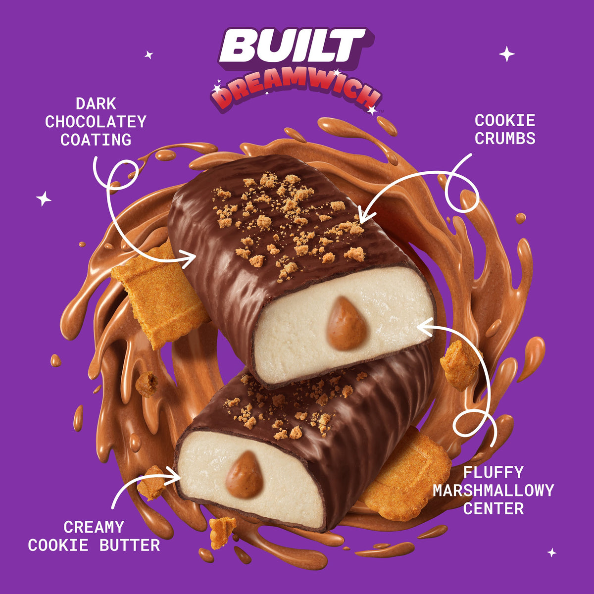 BUILT Dreamwich Cookie Butter Protein Snack