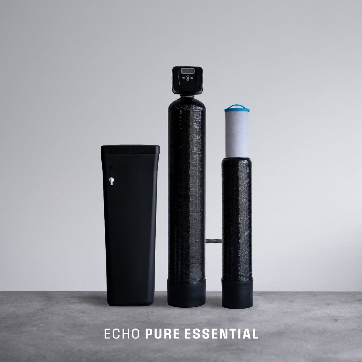 Echo Whole Home Water Filtration System with filter housings and components pure essential