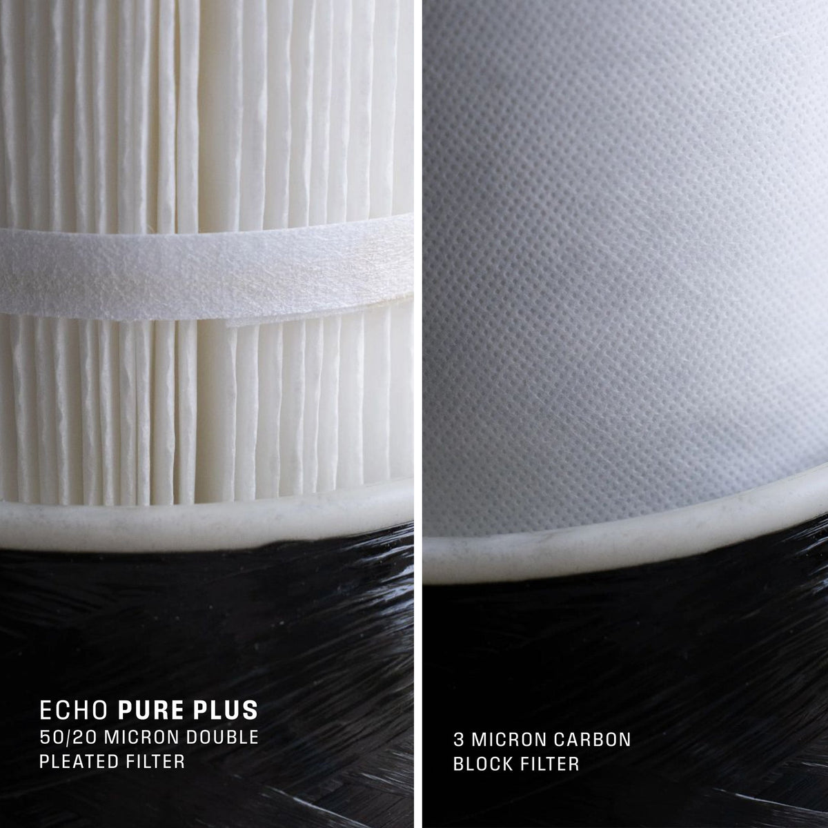 Echo Whole Home Water Filtration System filters closeup